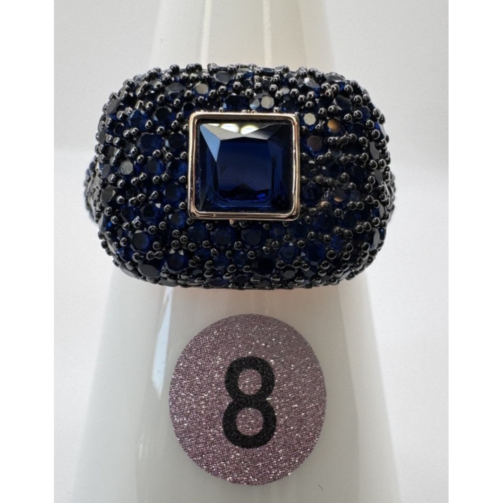 Size 8 Bomb Party Sept Ring - RG58247 Clarity And Chaos Sapphire on Rose Gold